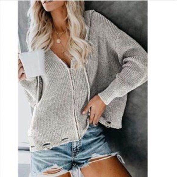 New Womens Color Block Cardigans Striped Button Down - Picture 1 of 6